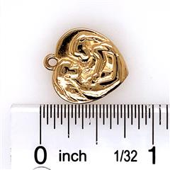 James Avery Tender Care Heart 14K Yellow Gold Charm